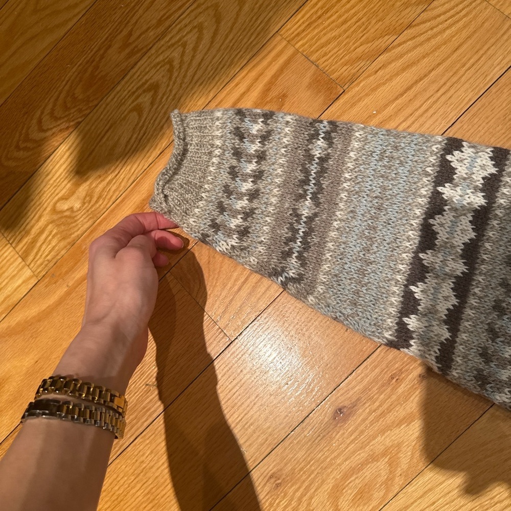 Vintage Woolrich Fair Isle Knit Sweater Cozy Oversized - Picture 6 of 8